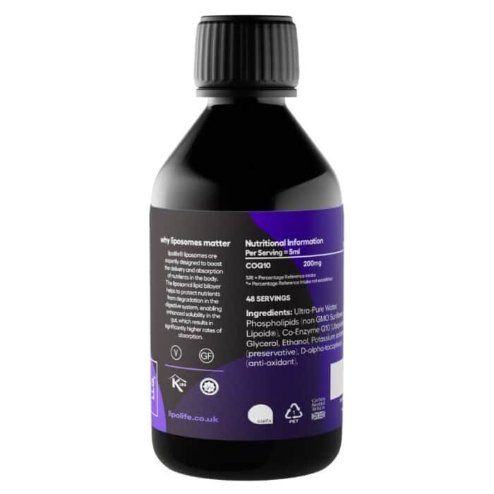lipolife λιποσωμιακό συνέζυμο q10 μπουκάλι πίσω