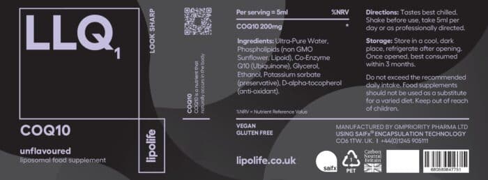 lipolife λιποσωμιακό συνέζυμο q10 σύνθεση